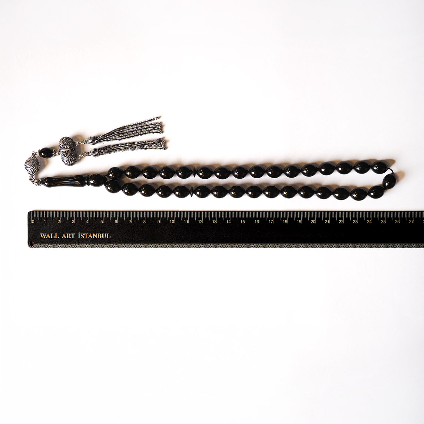 Kuru Torna Osmanlı Kesim Erzurum Oltu Tesbih - Özel El İşçiliği Gümüş İmame - WATD085