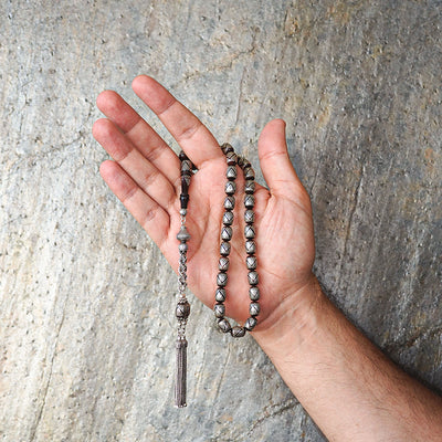 Gümüş İşlemeli İnce İşçilikli Kuka Tesbih - WATD077