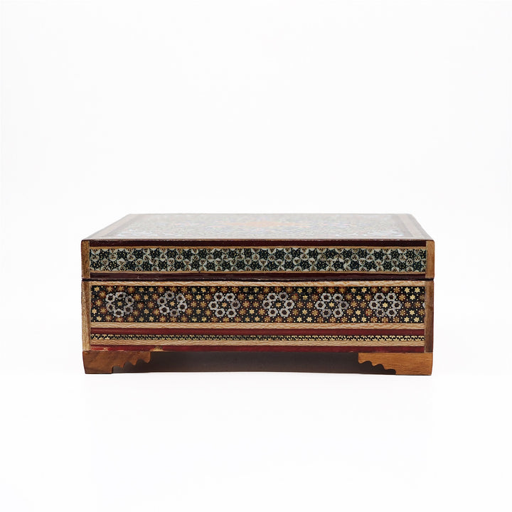 El Yapımı Hatem İşlemeli Ahşap Dekoratif Kutu - WAAH159