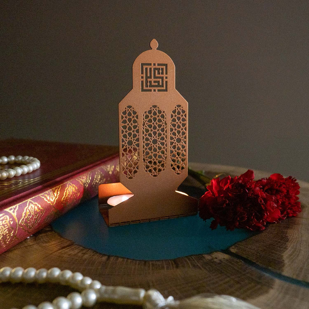 FIRSAT - Muhammed Resulullah Yazılı Metal Mumluk - WAMH023