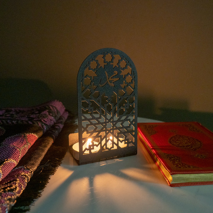 FIRSAT - Muhammed Resulullah Yazılı Metal Mumluk - WAMH005