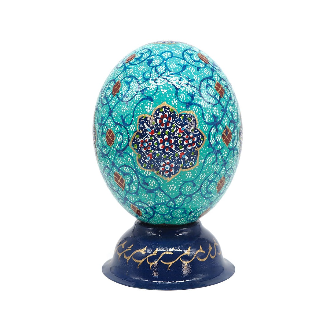 Geleneksel Motif | El İşlemeli Deve Kuşu Yumurtası Obje - WAAH014