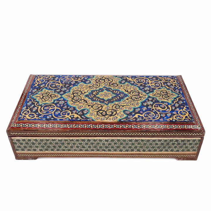 El Yapımı Hatem İşlemeli Ahşap Dekoratif Kutu - WAAH269
