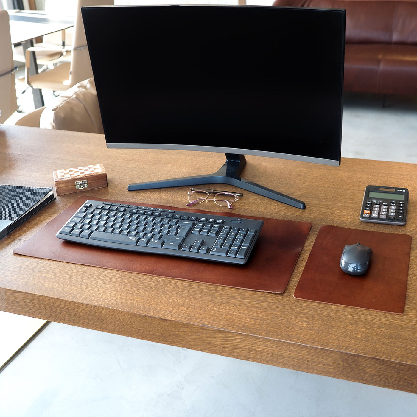 Deri Masa Matı & Mouse Pad Seti (Çizilmez Deri) - WAMD010