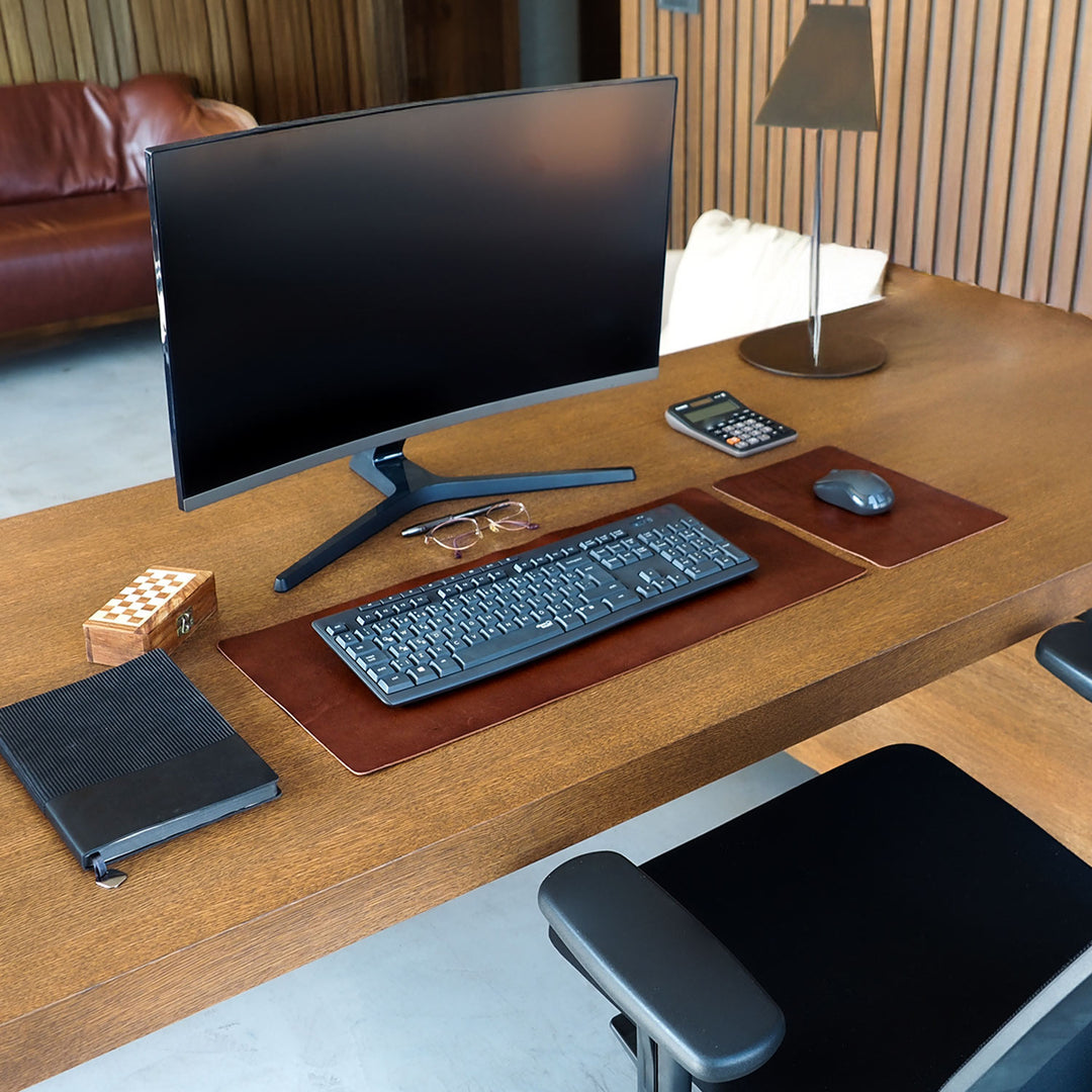 Deri Masa Matı &amp; Mouse Pad Seti (Çizilmez Deri) - WAD010