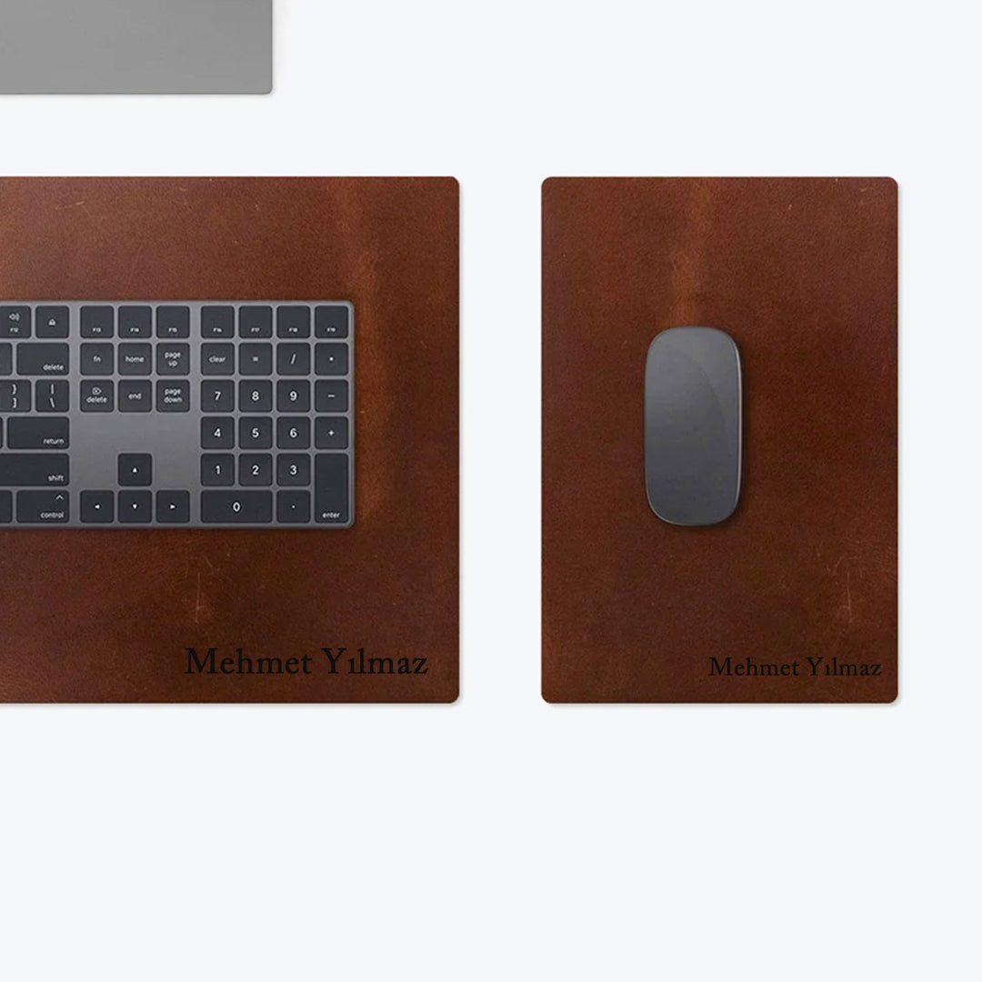 Deri Masa Matı &amp; Mouse Pad Seti (Çizilmez Deri) - WAD010
