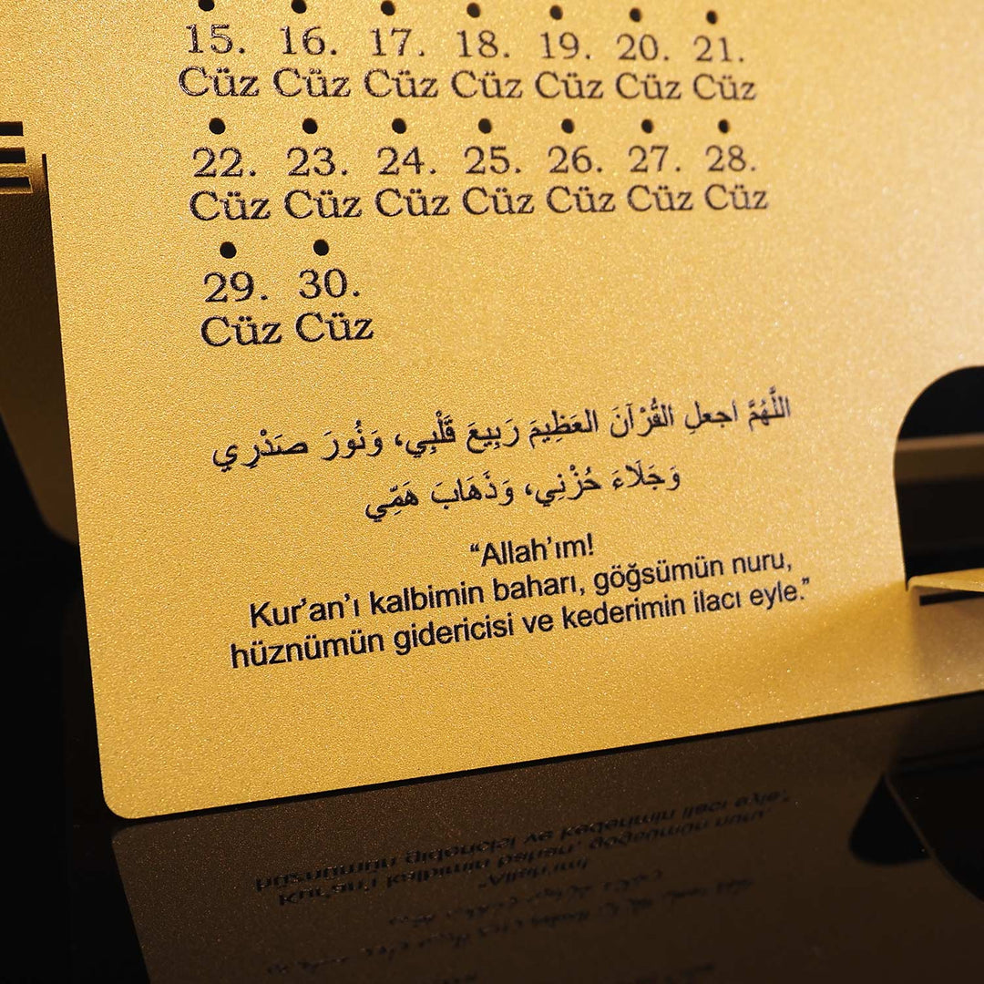 Metal Masaüstü Cüz İlerleme Takibi &amp; Kur’an Standı - WAMH203