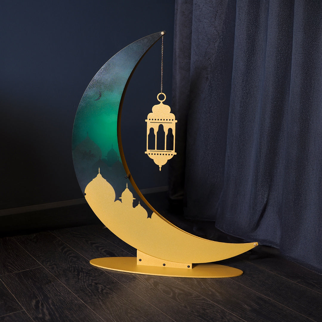 68 cm 3 Boyutlu Renkli Metal Ramazan Hilali - WAMH227