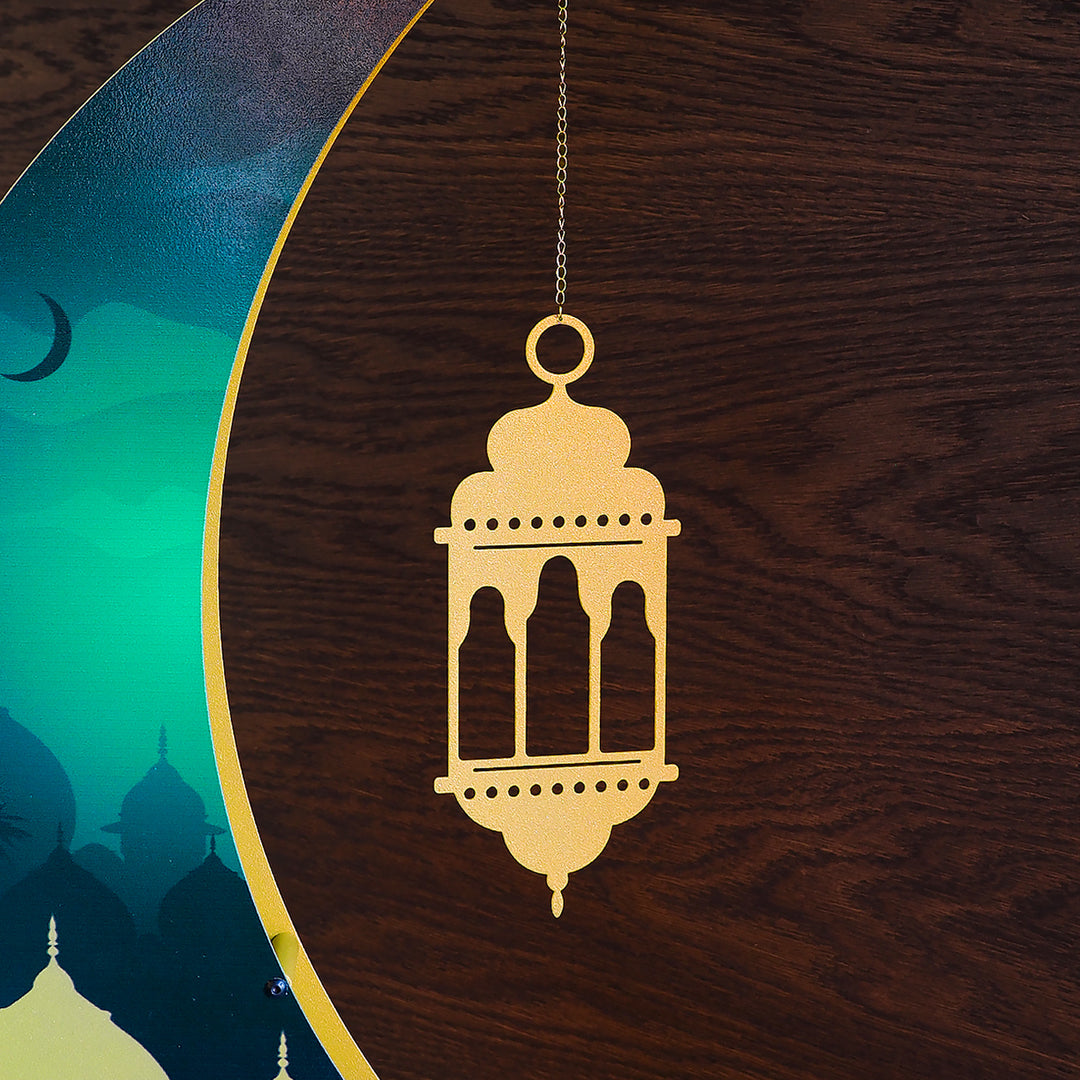 68 cm 3 Boyutlu Renkli Metal Ramazan Hilali - WAMH227