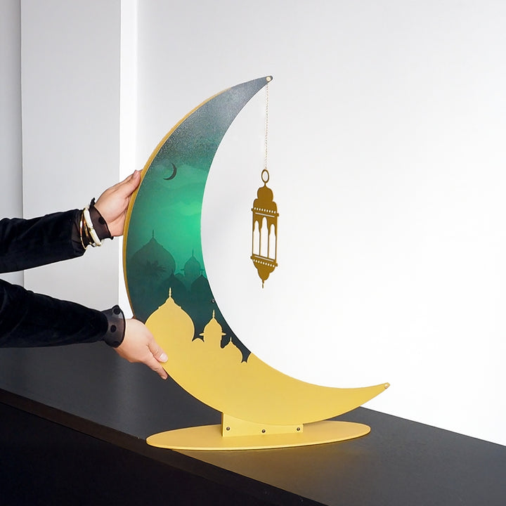 68 cm 3 Boyutlu Renkli Metal Ramazan Hilali - WAMH227