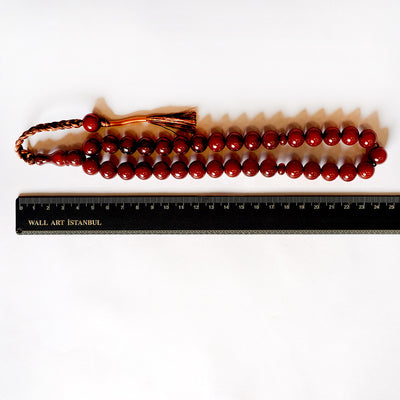 Fırınlanmış Arabic Model Sıkma Kehribar Tesbih - WATD031