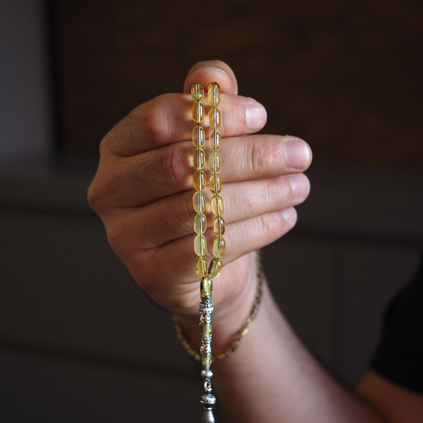 Damla Kehribar Tesbih (Gümüş İmame) – WATD033