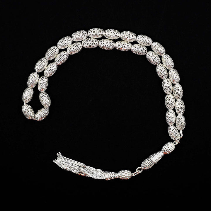 Gümüş Benzetme Pirinç Tesbih - WATD1102
