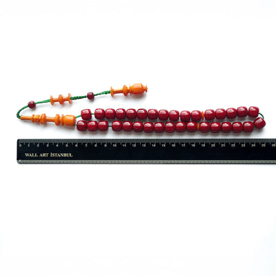 Osmanlı Benzetme Sıkma Kehribar Tesbih - WATD140