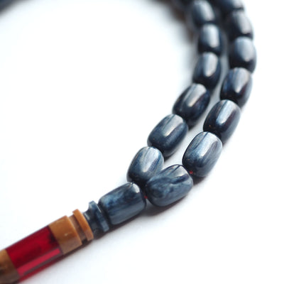 Usta İşçilikli 1000 Ayar Gümüş Kazaz Püskül Kuka Katalin Kombinli Tesbih - WATD151