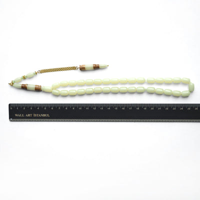 Fosforlu Mermi Model Gümüş Püsküllü Tesbih  - WATD156