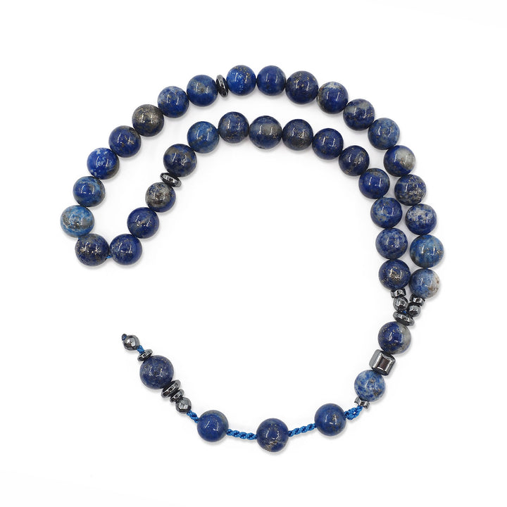 Doğal Lapis Lazuli Taşı Küre Kesim Sistemli Tesbih - WATD798