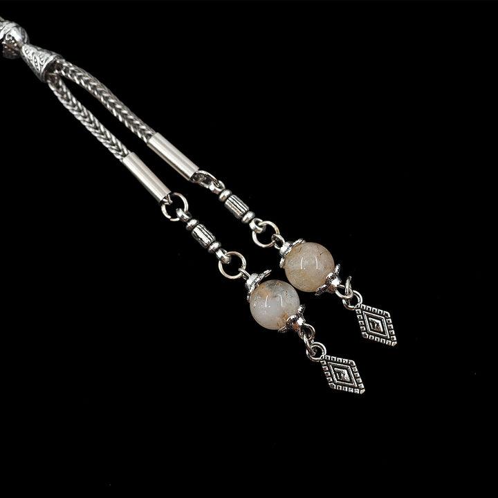 Doğal Sitrin Taşı Küre Kesim Tesbih - WATD992