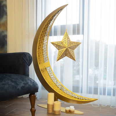 3D Metal Ramadan Moon - WAMH110