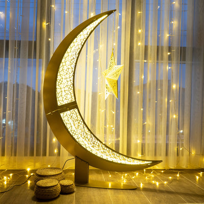 3D Metal Ramadan Moon - WAMH110