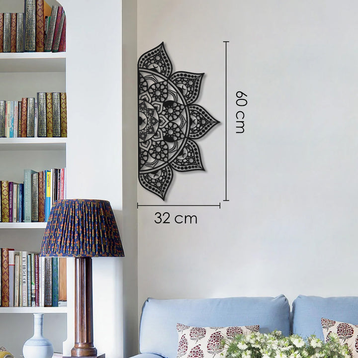İslami Desenli Metal Mandala Duvar Tablosu (4 Yöne Asılabilir) - WAM163
