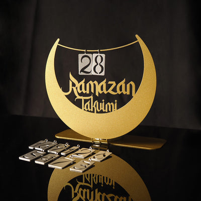 Ramazan Takvimi Yazılı Metal Masaüstü Dekor - WAMH147
