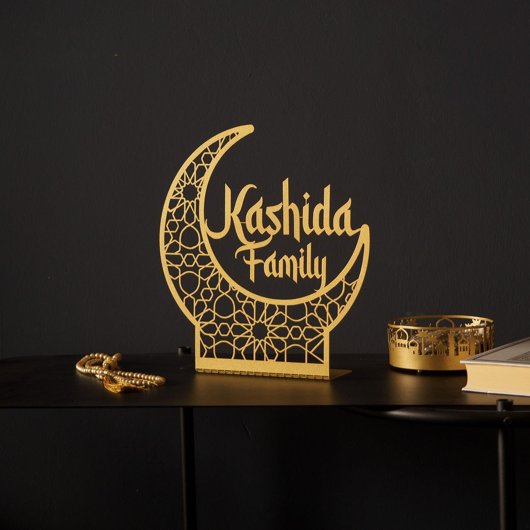 Kişiye Özel Hilal Metal Masaüstü Dekor - WAMH154