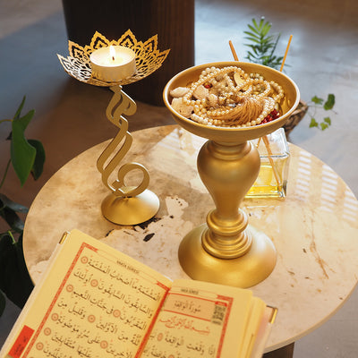"My Light" Written Metal Islamic Candle Holder - WAMH132