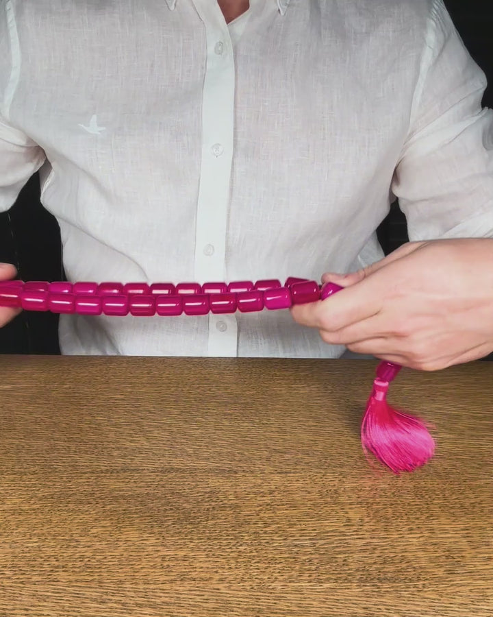 Osmanlı Benzetme Kapsül Kesim Sıkma Kehribar Tesbih - WATD631