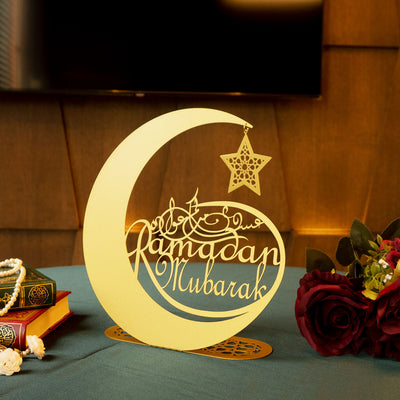 Ramadan Mubarak Metal Masaüstü Dekor - WAMH118