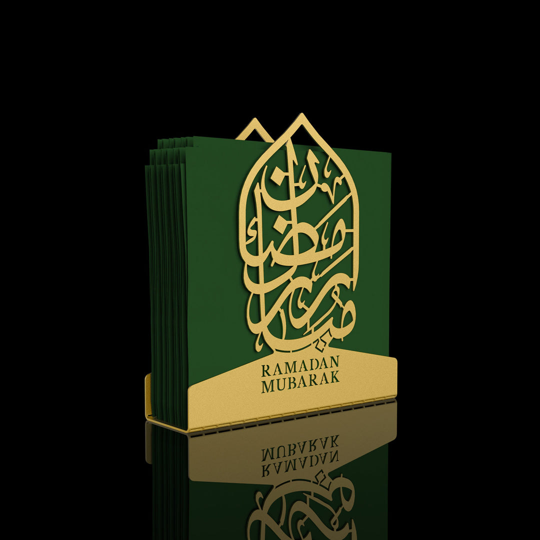 Ramadan Mubarak Yazılı Metal Peçetelik - WAMH176