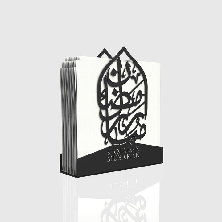 Ramadan Mubarak Yazılı Metal Peçetelik - WAMH176