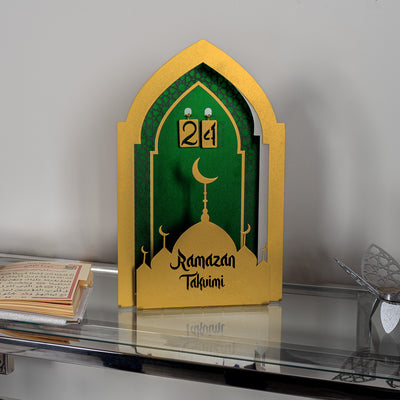 3 Boyutlu "Ramazan Takvimi" Yazılı Metal Masaüstü Dekoru - WAMH151