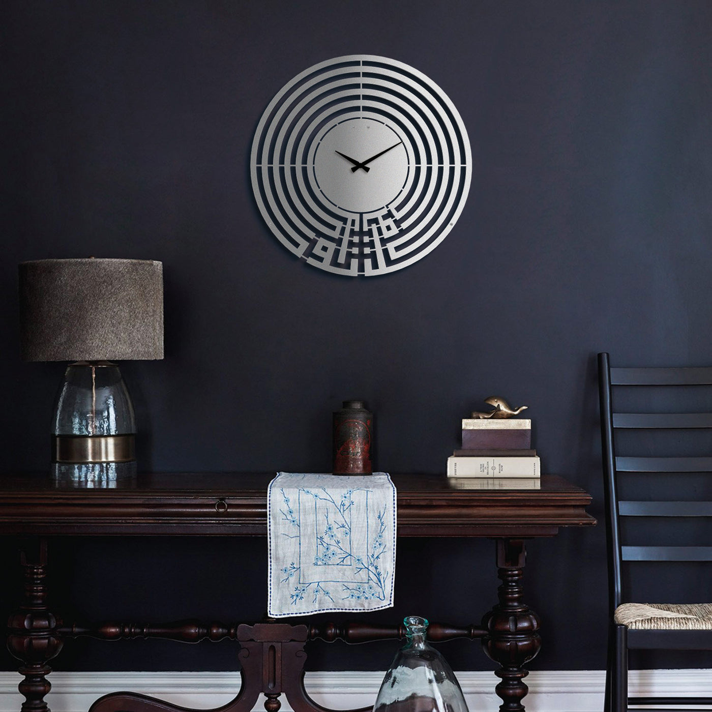 Tawakkul Kufic Metal Islamic Wall Clock - WAMS004