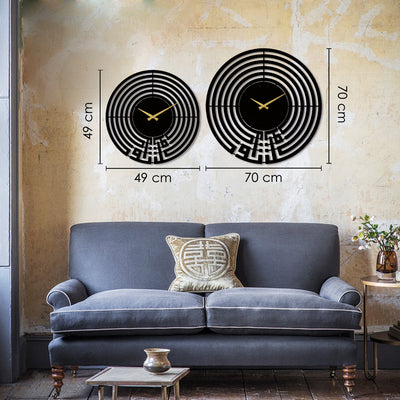 Tawakkul Kufic Metal Islamic Wall Clock - WAMS004