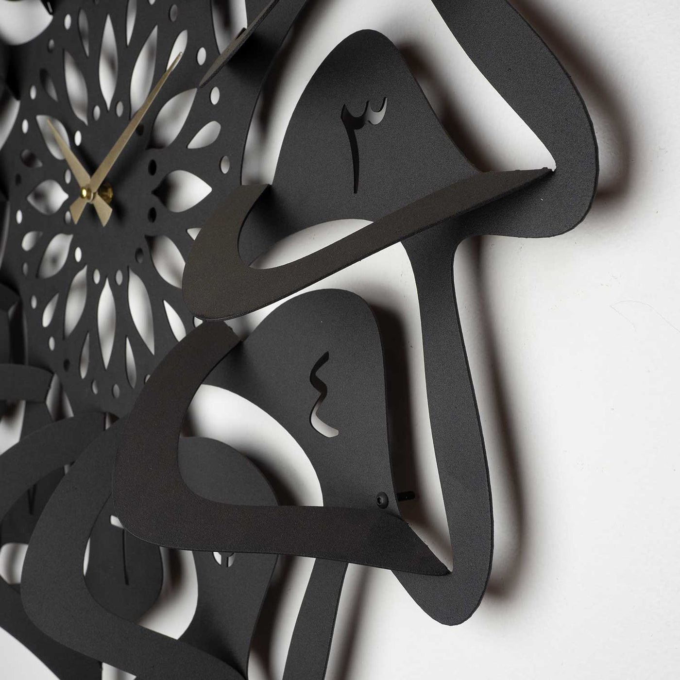 ساعة حائط معدنية بتصميم إسلامي ثلاثي الأبعاد - WAMS010