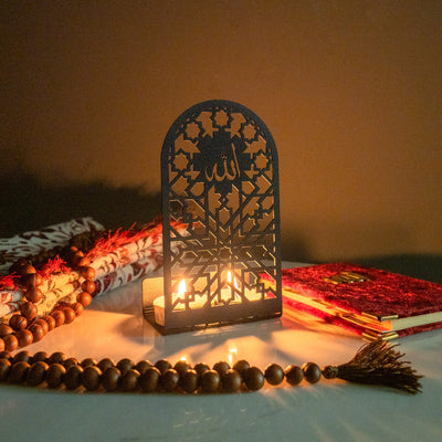 Allah Metal Islamic Candle Holder - WAMH006