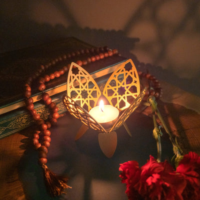 Islamic Pattern Metal Candle Holder - WAMH017