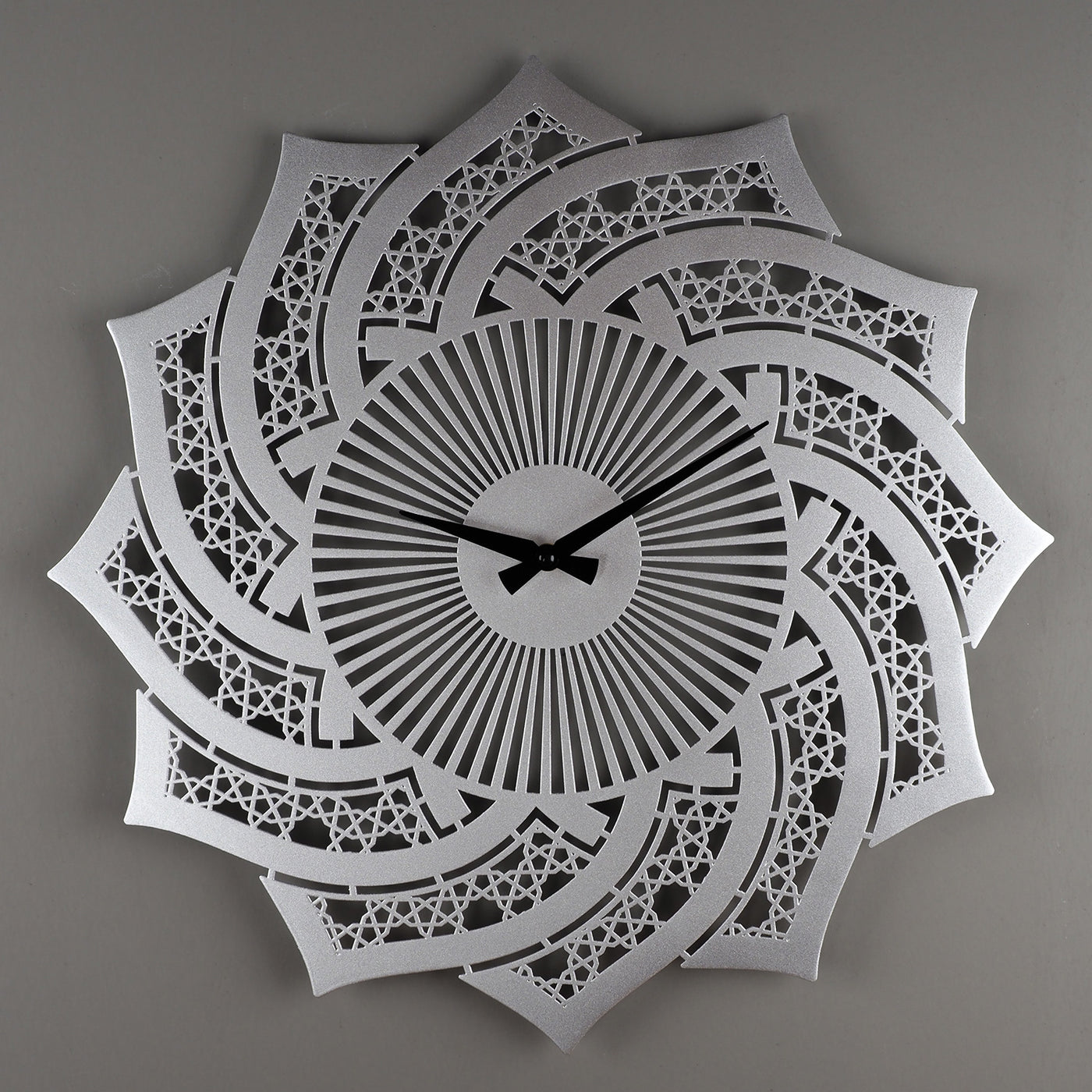Islamic Pattern - Metal Islamic Wall Clock – WAMS002