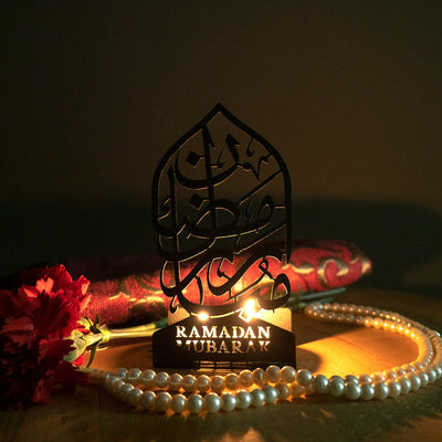 Mubarak Ramadan Islamic Metal Candle Holder - WAMH008