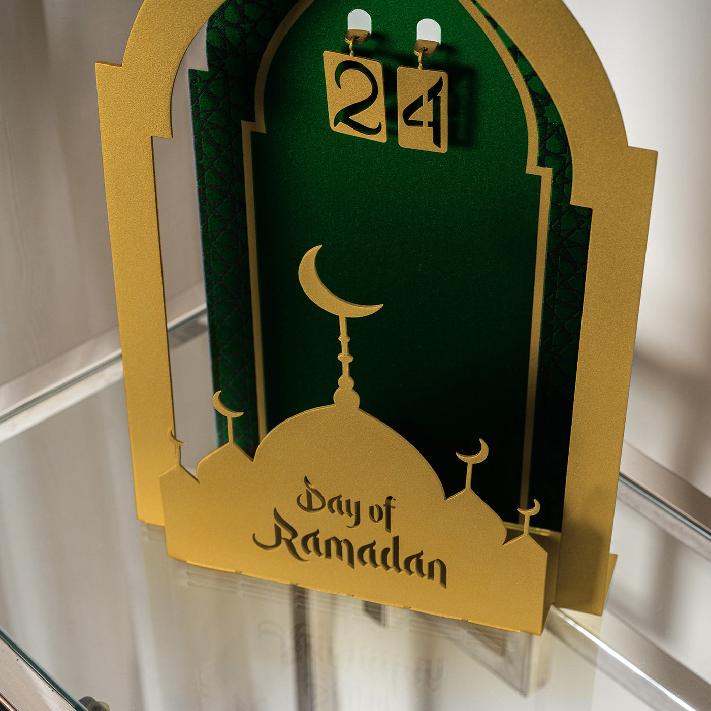 3 Boyutlu "Day of Ramadan" Yazılı Metal Masaüstü Takvimi - WAMH148