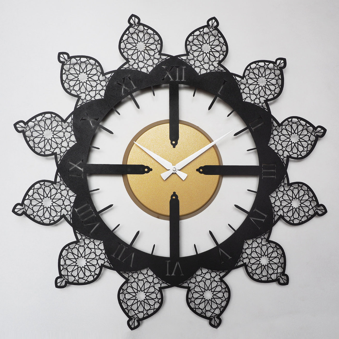 Islamic Pattern Metal Wall Clock - WAMS014
