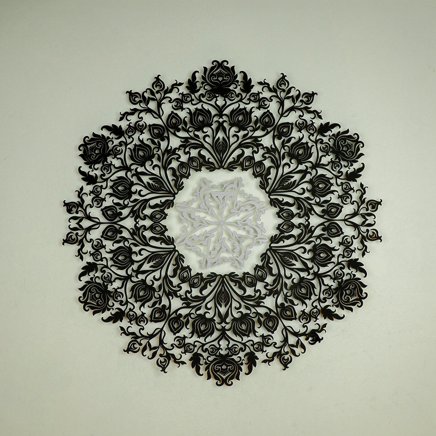 Alhamdulillah Written 3D Islamic Pattern Metal Wall Art (2 Piece) - WAM143