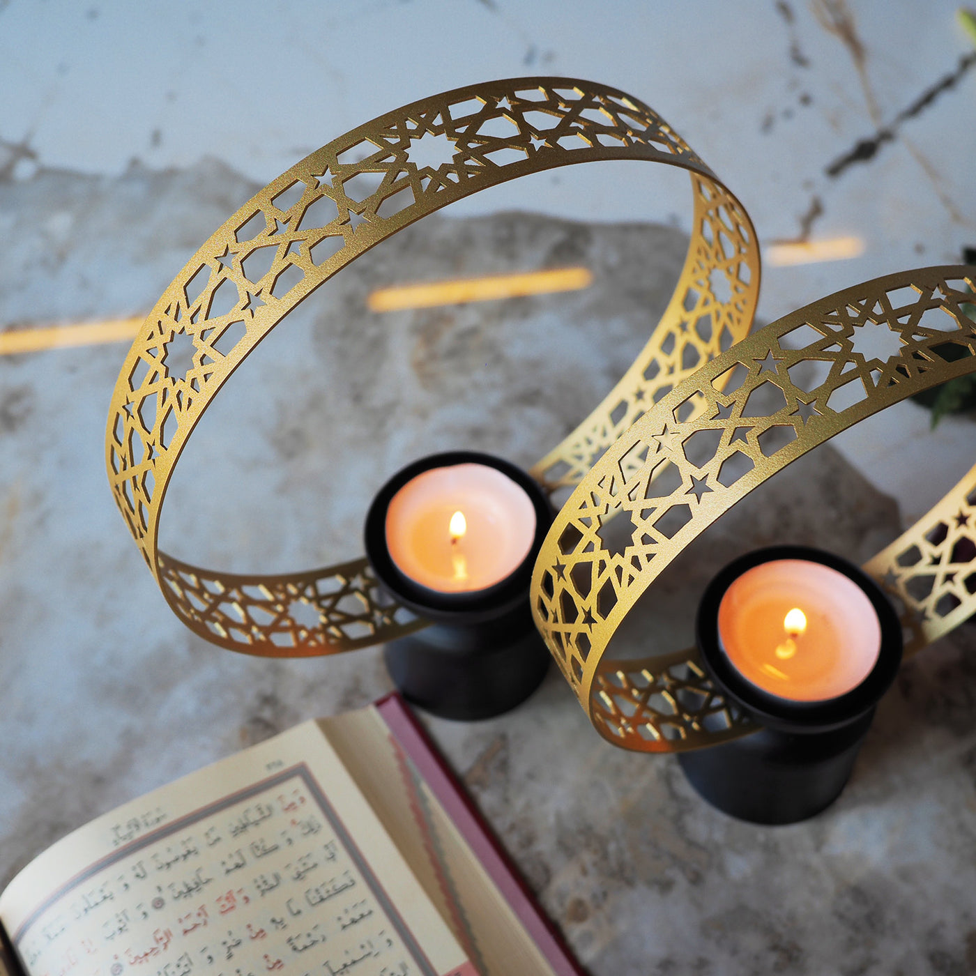 Metal 2'li Mumluk Seti - Ramazan Süslemeleri