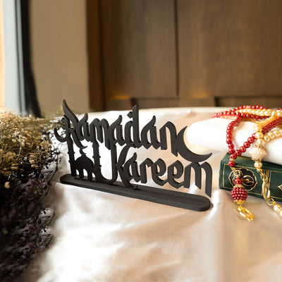 Ramadan Kareem Metal Masaüstü Dekor - Ramazan Süslemeleri